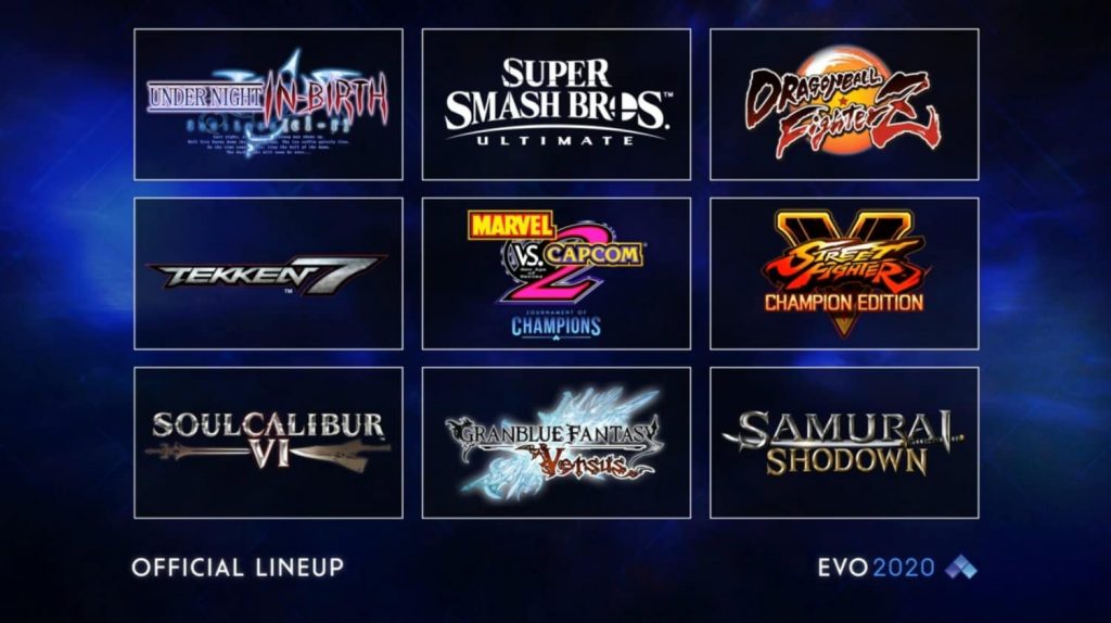The game exhibition line up for Evo Online